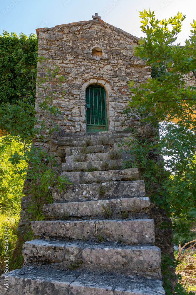 Karytaina old stone bridge church, Arcadia, Greece