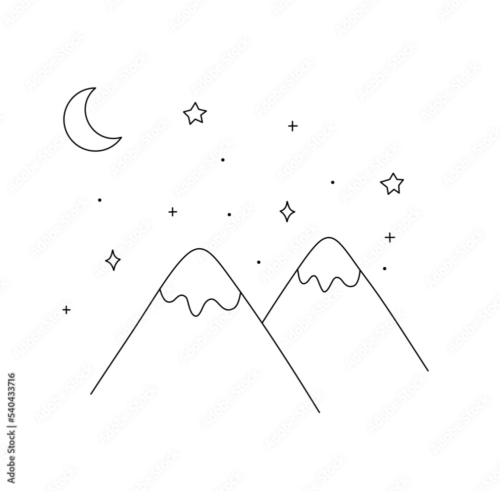 How to Draw Mountains Easy - YouTube