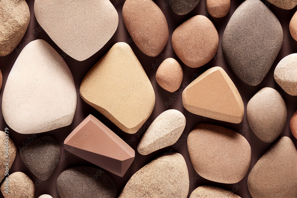 Highly detailed stone background. Various colors and shapes. 3d illustration Highly detailed stone background. Various colors and shapes. 3d illustration