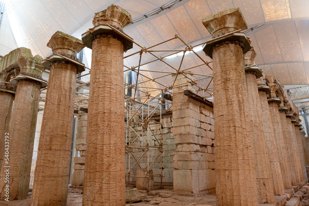 Temple of Apollo Epicurius at Bassae near Andritsaina, Greece