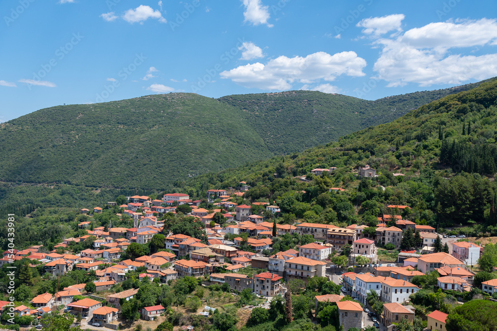 Andritsaina village view in Arcadia, Greece