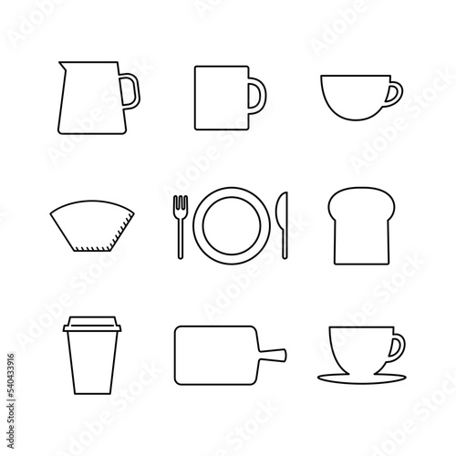 シンプルなカフェフレームセット