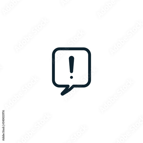 important or warning pop up speech bubble, concept of something wrong