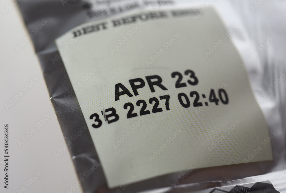 Фотография expiry date label