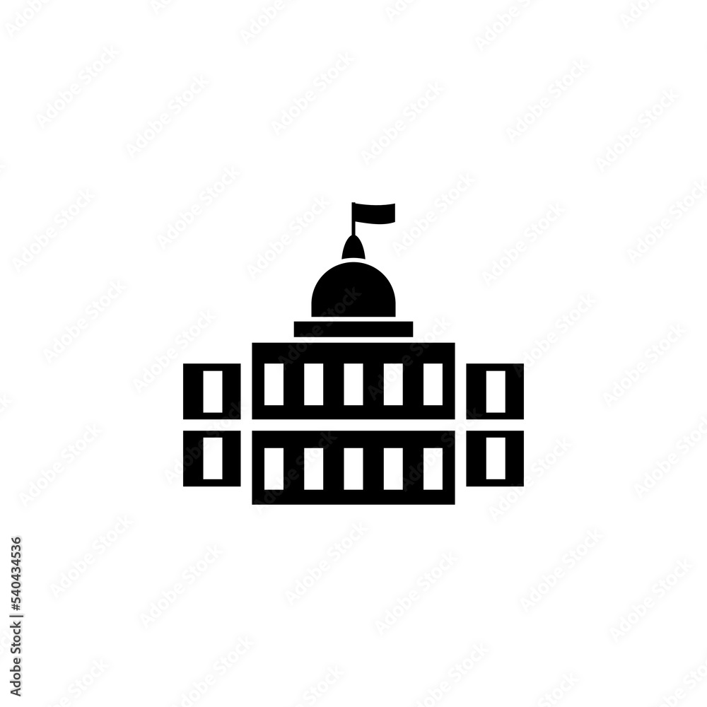 Government icon isolated on white background from economic crisis collection