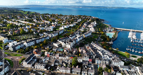 Aerial Photo of Bangor Marina and Jetty Harbour on the Co Down Coastline Northern Ireland photo