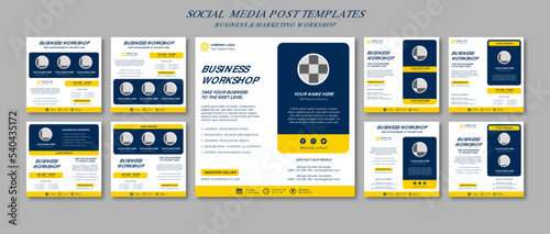 Business and Marketing Workshop Social Media Post Collection