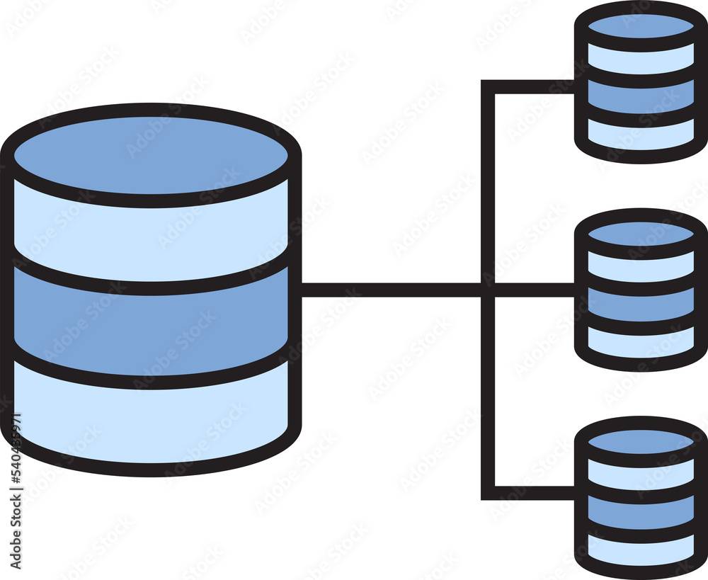 database and server network icon database and server network icon