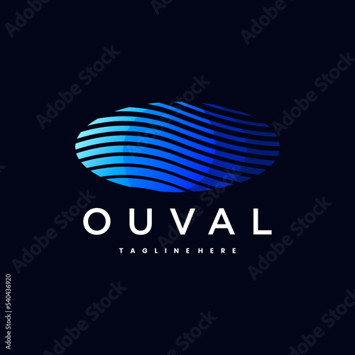 creative oval logo design template