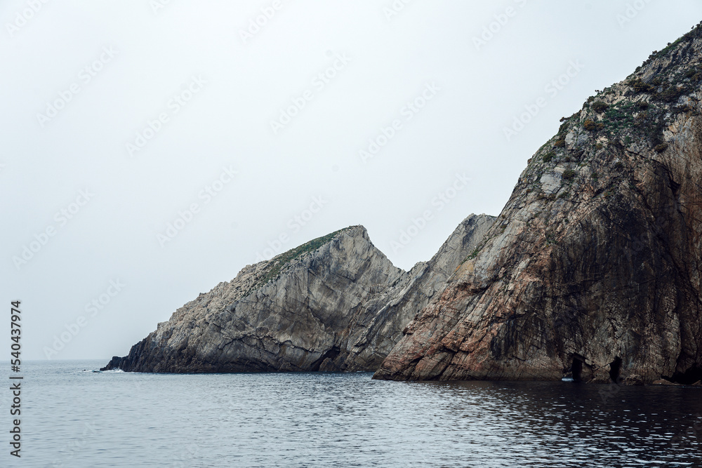 SIlencio Beach cliffs in Asturias in a landscape SIlencio Beach cliffs in Asturias in a landscape