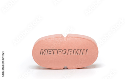 Metformin Pharmaceutical medicine pills  tablet  Copy space. Medical concepts. photo