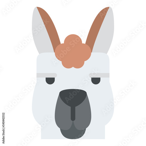 lama animal face avatar zoo