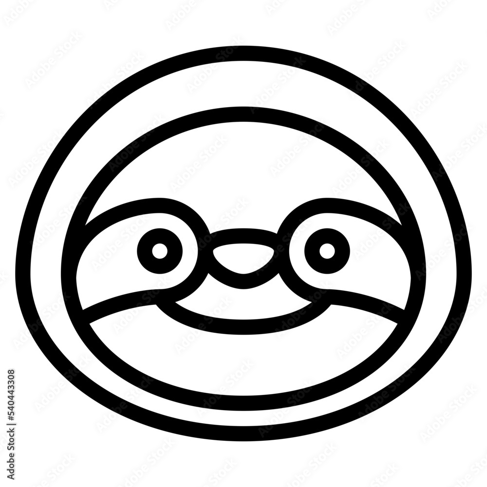 sloth animal face avatar zoo