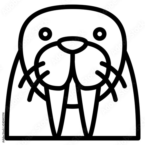 walrus animal face avatar zoo