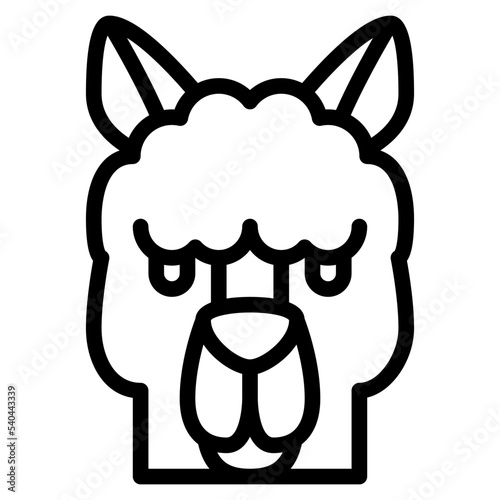 alpaca animal face avatar zoo