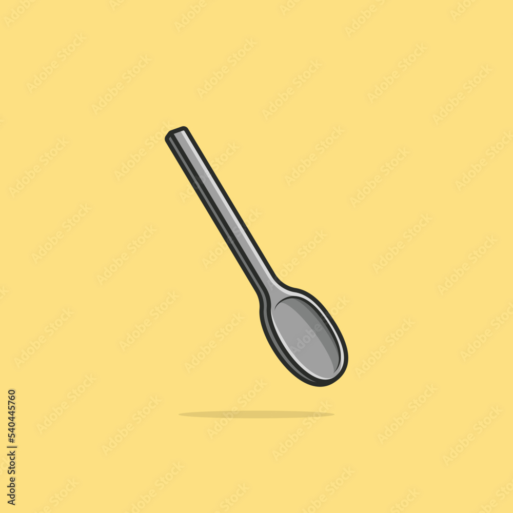 Spoon Cartoon Vector Icon Illustration. Food Object Icon Concept Isolated Premium Vector. Flat Cartoon Style Spoon Cartoon Vector Icon Illustration. Food Object Icon Concept Isolated Premium Vector. Flat Cartoon Style