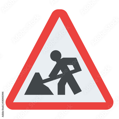 road works traffic sign