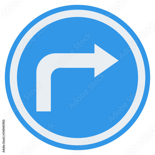 turn right traffic sign