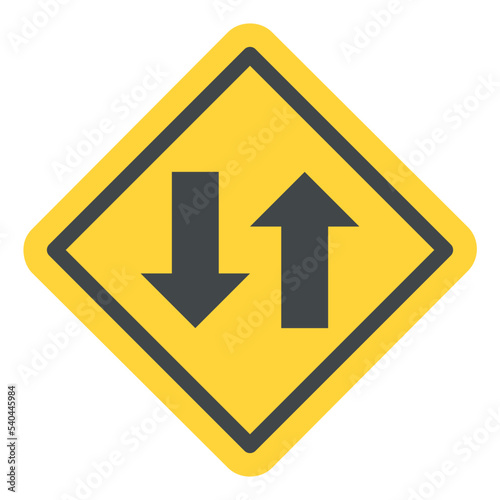 two way traffic sign
