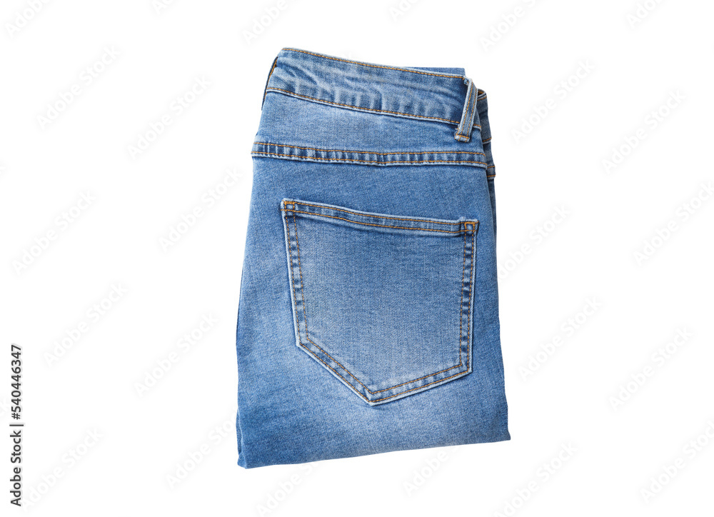 Denim isolated on white background, jeans isoalted over white copy space mock up Denim isolated on white background, jeans isoalted over white copy space mock up