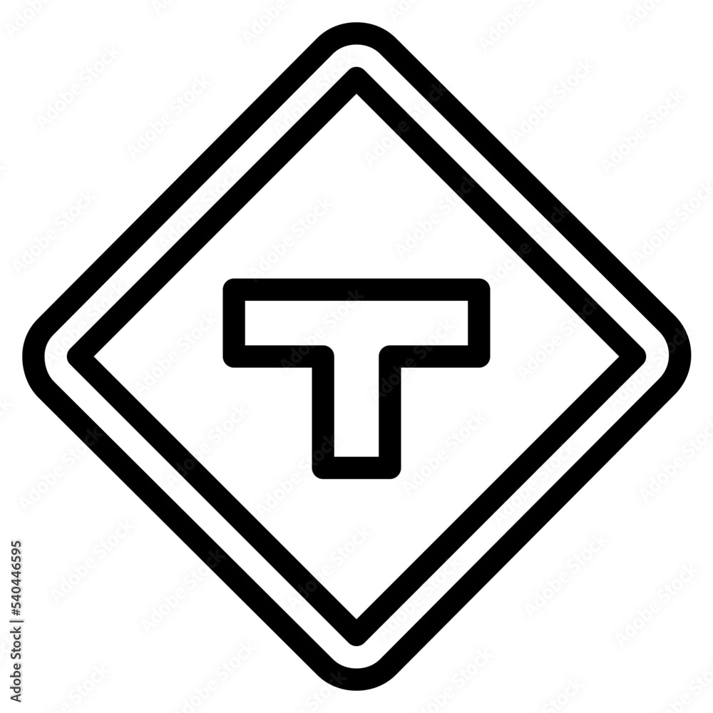 t junction traffic sign t junction traffic sign