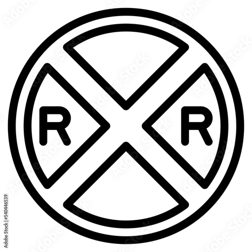 rail crossing traffic sign
