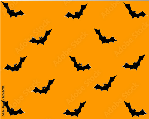Tablou canvas halloween background with bats