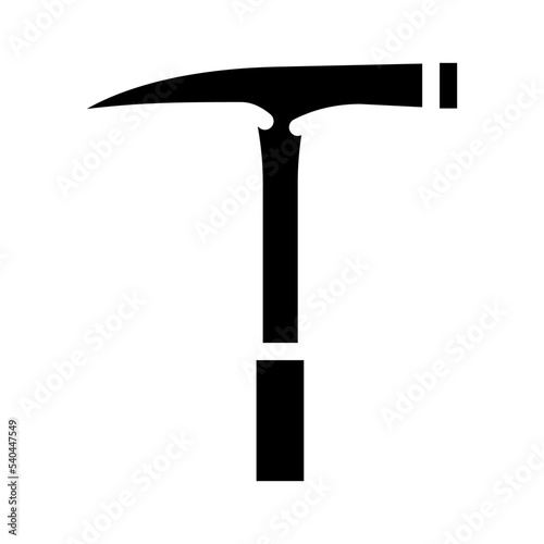 prospectors hammer glyph icon vector. prospectors hammer sign. isolated symbol illustration