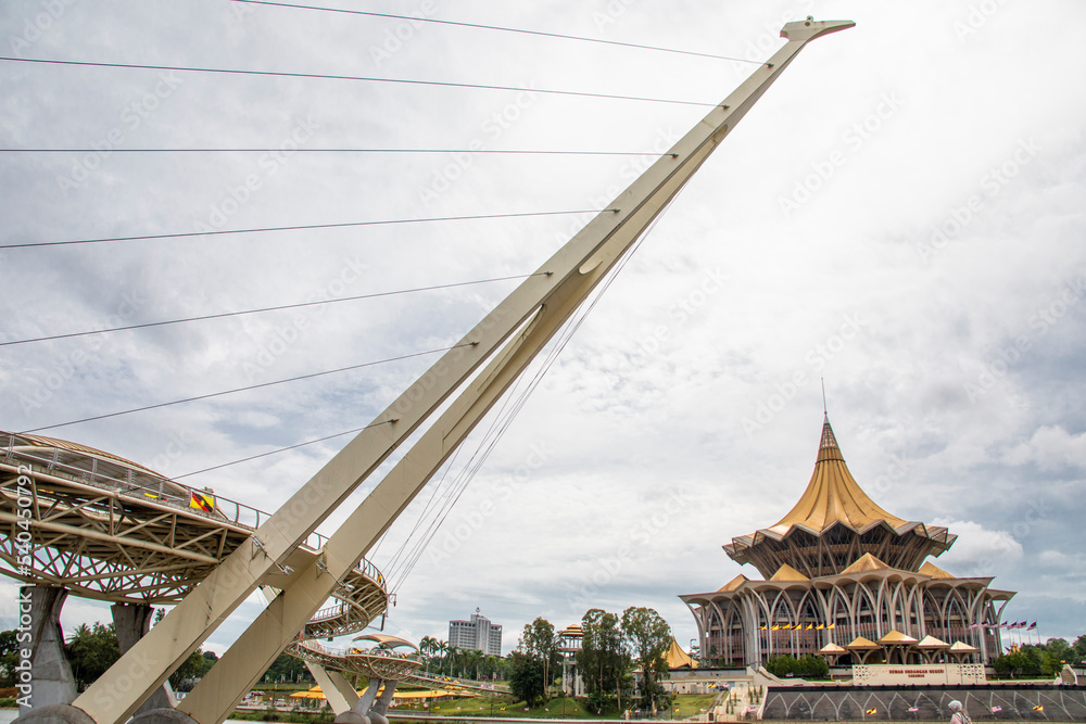 Kuching Malaysia Sep 3rd 2022: The View Of Sarawak River And The View ...