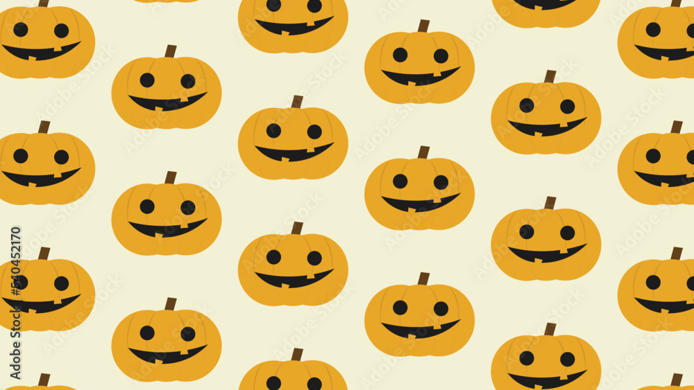 pumpkin halloween patern vector orange