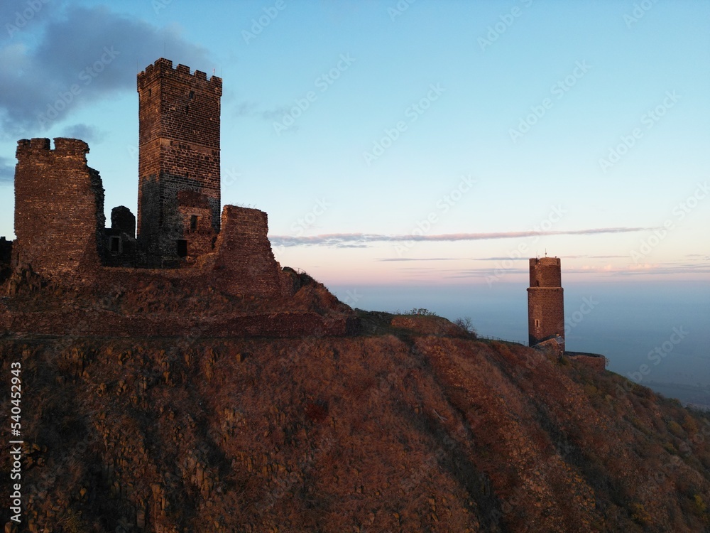 Obraz premium castle with sunset