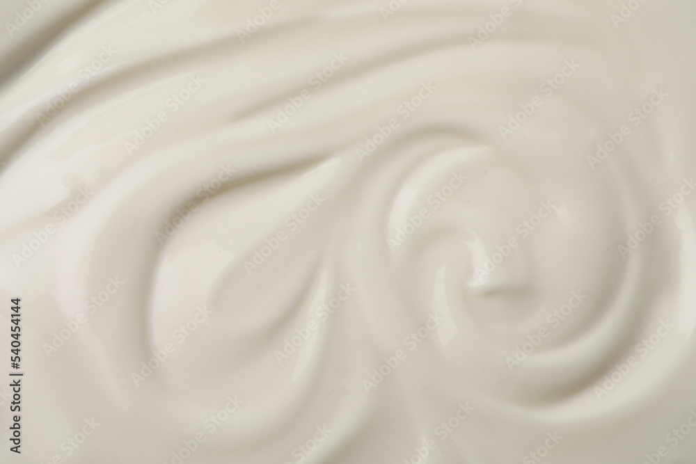 Delicious organic yogurt as background, top view Delicious organic yogurt as background, top view