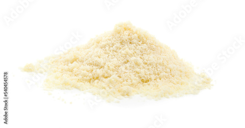 Pile of almond flour isolated on white