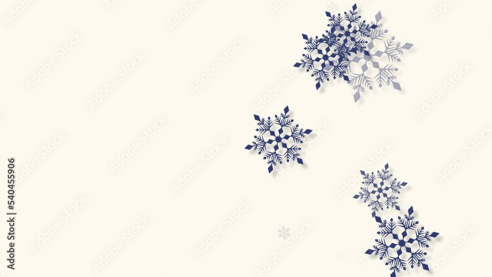 クリスマス 雪の結晶 瑠璃色 右 大 雪が降る 【背景 オフホワイト】 クリスマス 雪の結晶 瑠璃色 右 大 雪が降る 【背景 オフホワイト】