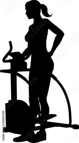 Gym Woman Silhouette Ellipt...