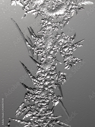 Canvas Print Frost pattern on window glass.