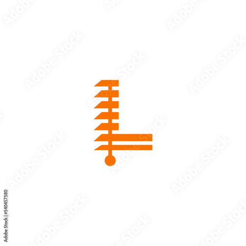 Blinds, Blinds L Letter, L letter Blinds Logo Template vector symbol	

