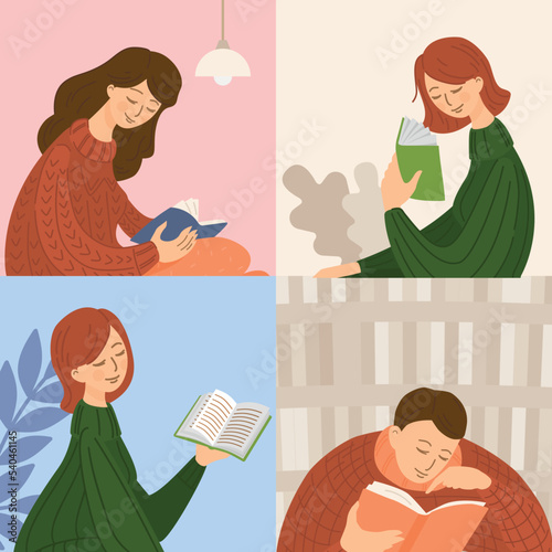 Online book club meeting on screen chat call