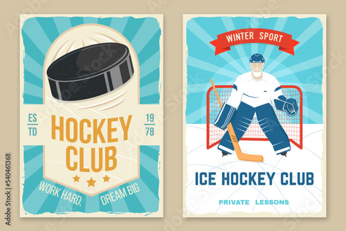Photography Ice Hockey club flyer, brochure, banner, poster