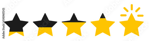 Five stars icon, rating signs, customer reviews sign – stock vector