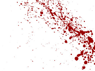Blood drops and splatters. Illustration on a transparent background