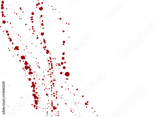 Blood drops and splatters. Illustration on a transparent background