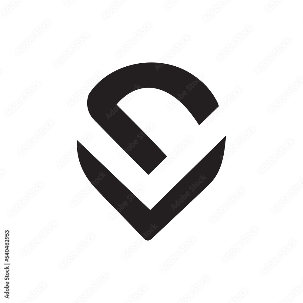 Initial based modern and minimal Logo. VD DV letter trendy fonts ...