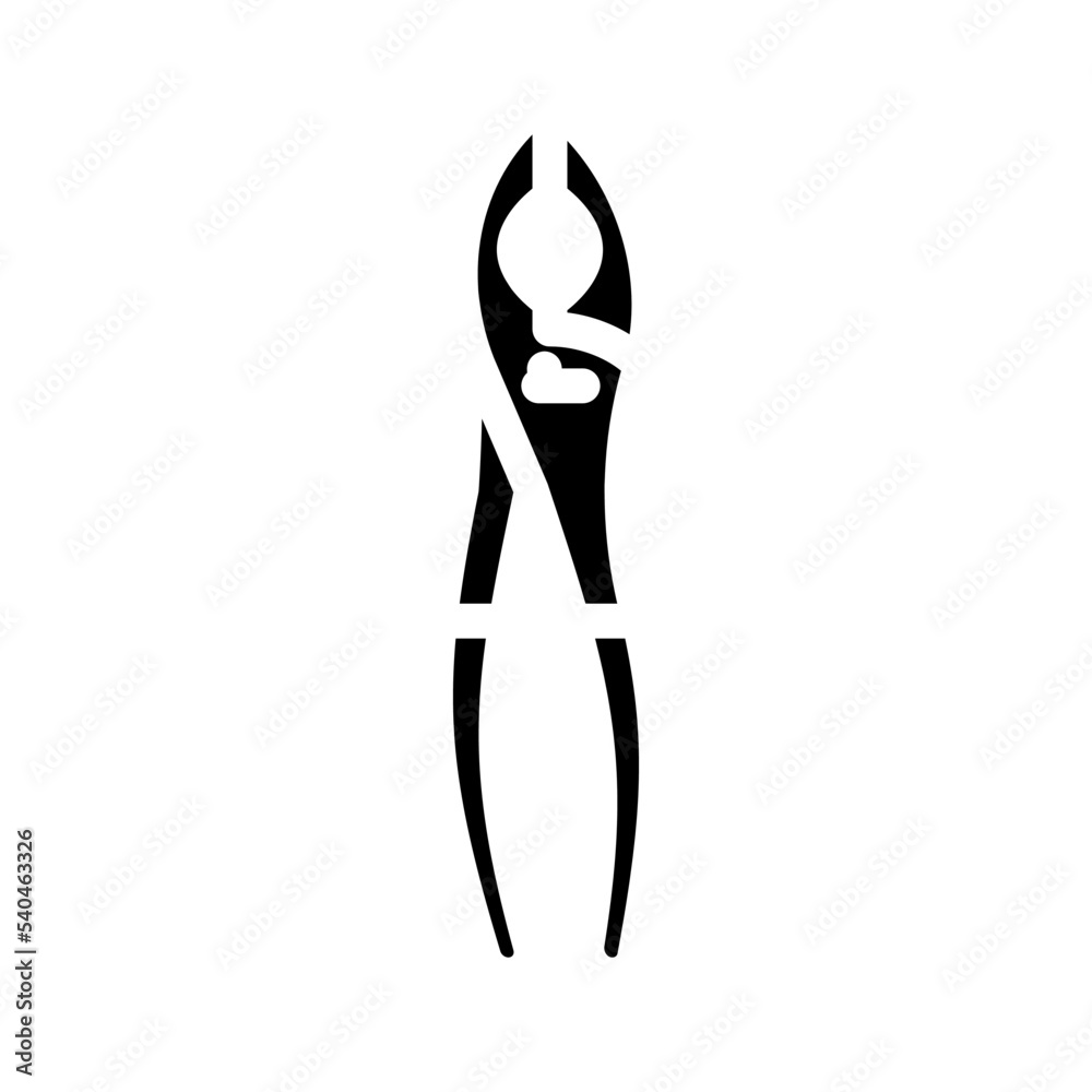 slip joint pliers glyph icon vector. slip joint pliers sign. isolated symbol illustration slip joint pliers glyph icon vector. slip joint pliers sign. isolated symbol illustration