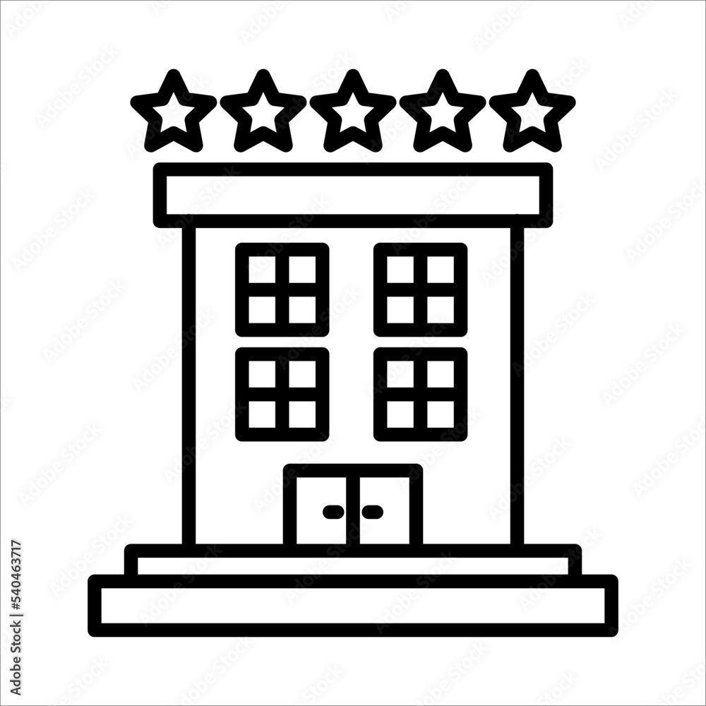 Hotel Icon Logo Design Vector Template Illustration Sign And Symbol