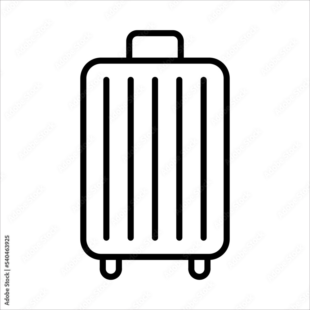 Suitcase Icon Logo Design Vector Template Illustration Sign And Symbol