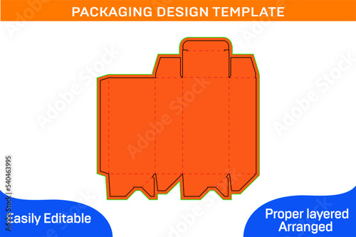 Wholesale tuck end auto bottom box and custom box dieline template with resizable