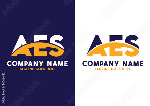 Letter AES logo design vector template, AES logo photo
