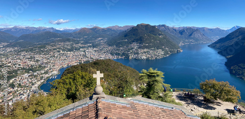 Lugano und Luganersee vom Monte San Salvatore