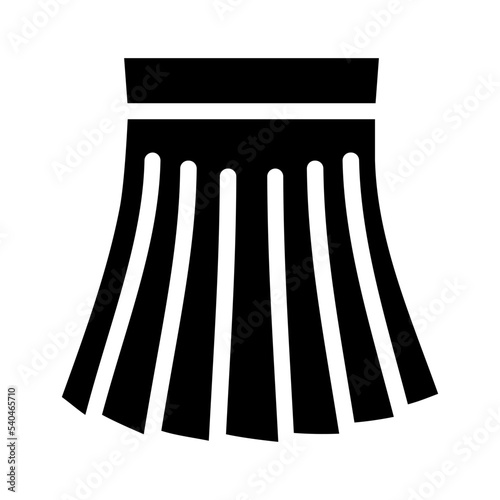 pleated skirt glyph icon vector. pleated skirt sign. isolated symbol illustration